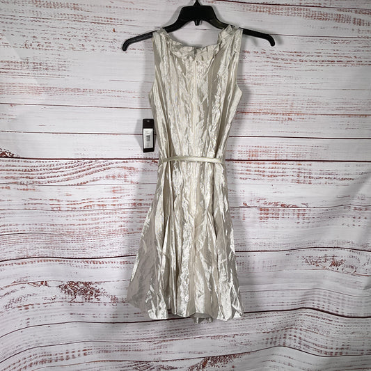 Badgley Mischka Metallic Belted Cocktail Dress - Size 4