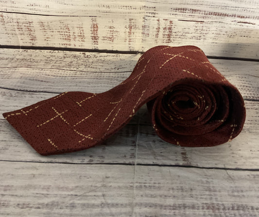 Ermenegildo Zegna Crisscross Tie Maroon OS