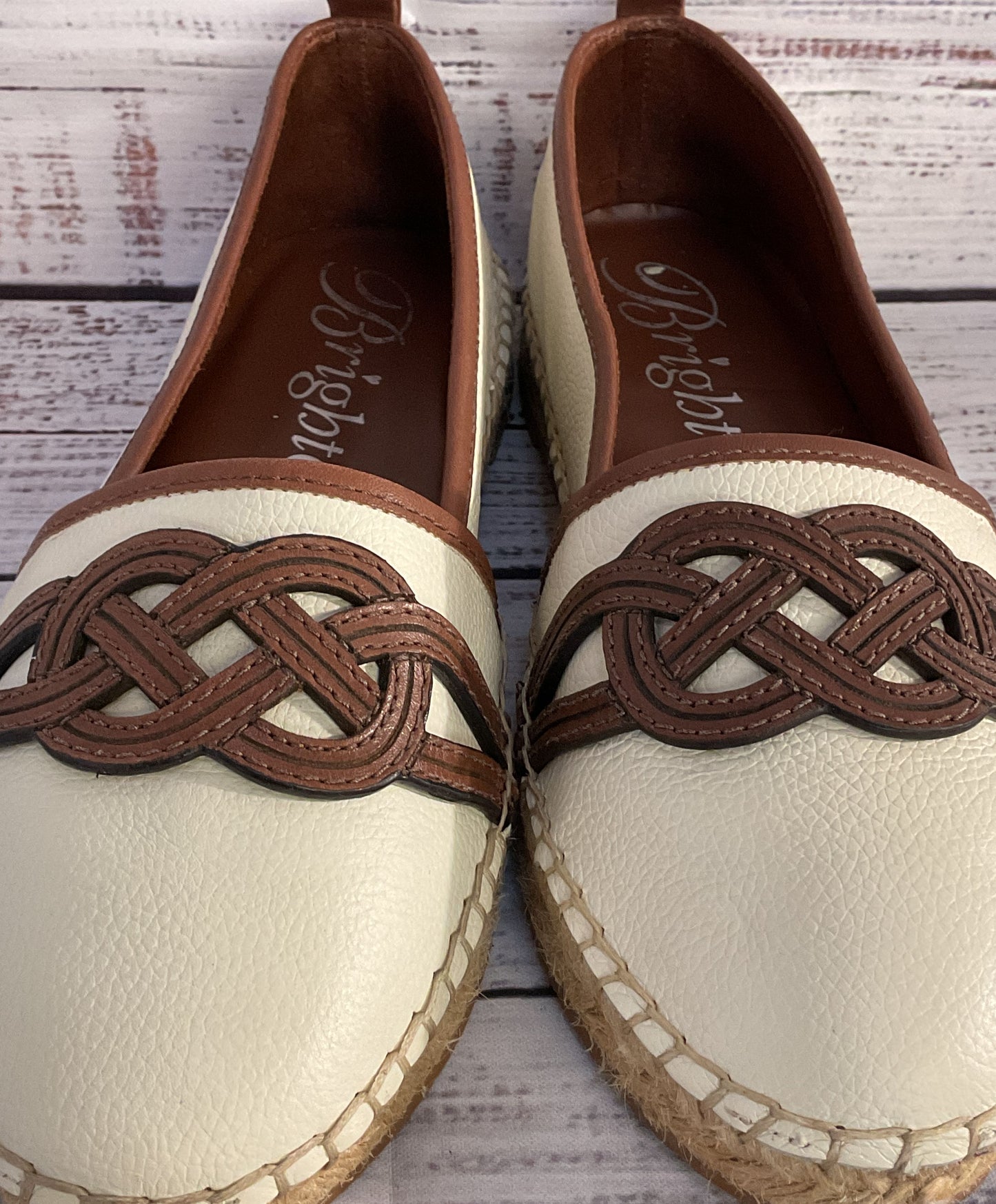 Brighton Leather Evita Espadrilles White 7