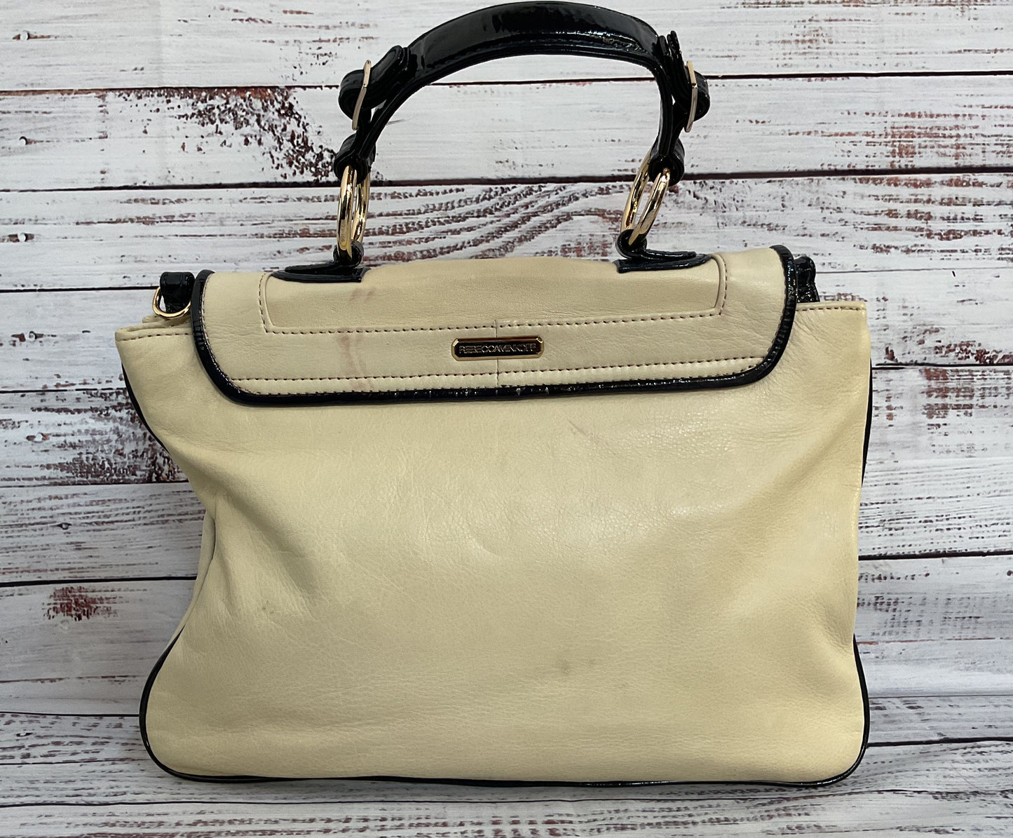 Rebecca Minkoff Women's Cream Leather Top Handle Bag