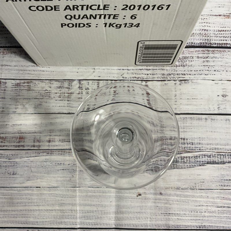 Set Of 6 Moet & Chandon Imperiale 9" Glass Champagne Flutes In Box