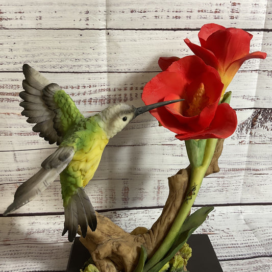 MONTEFIORI Collection Hummingbird Porcelain Figurine- 11"