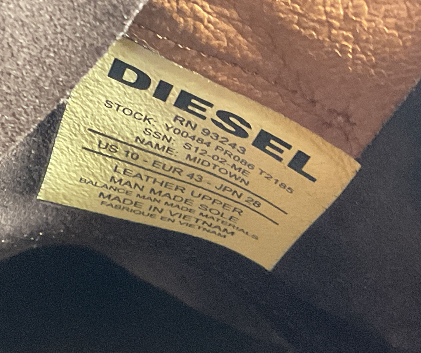 Diesel Suede Leather Midtown Chukka Boots Brown 10