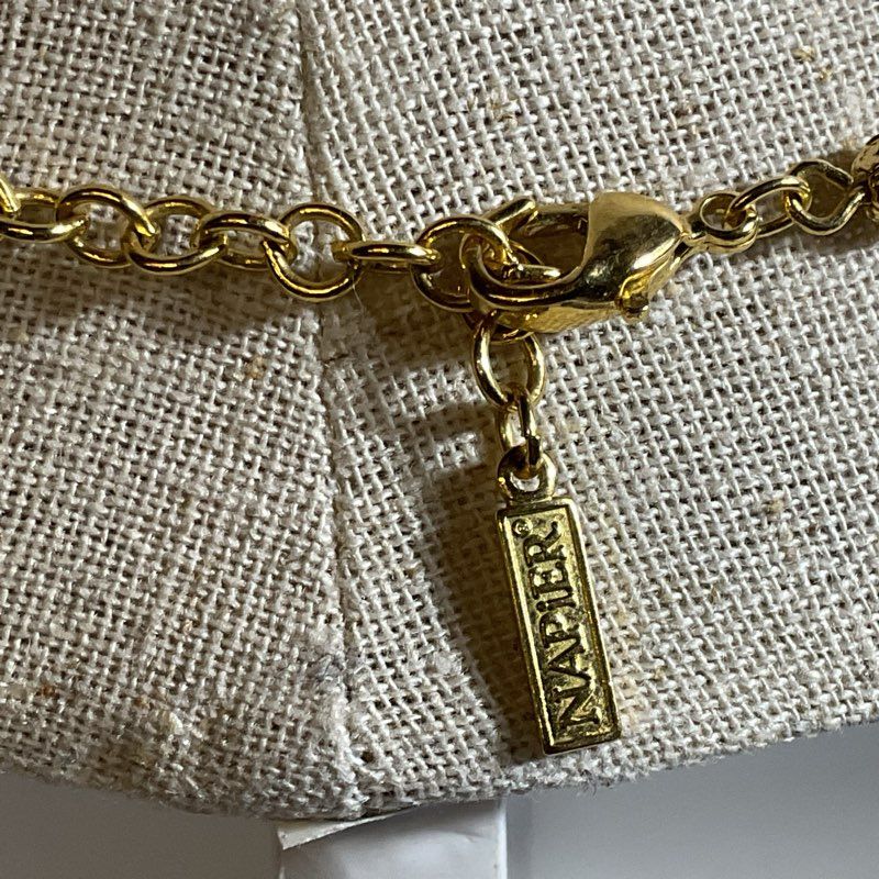 NAPIER Gold Tone & Faux Pearl 17" Necklace