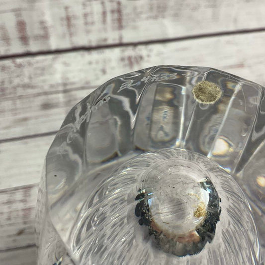 Orrefors EL 4733-22 Signed Full Lead Crystal 8" Vase Made In Sweden