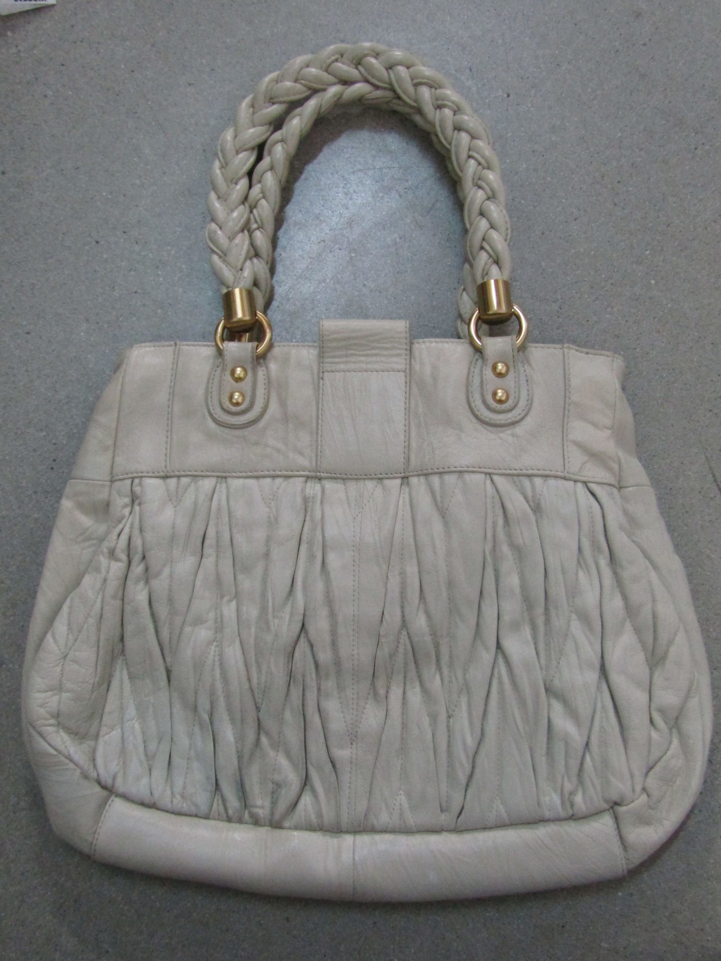 Steve Madden Women's Off White Leather Shoulder Bag