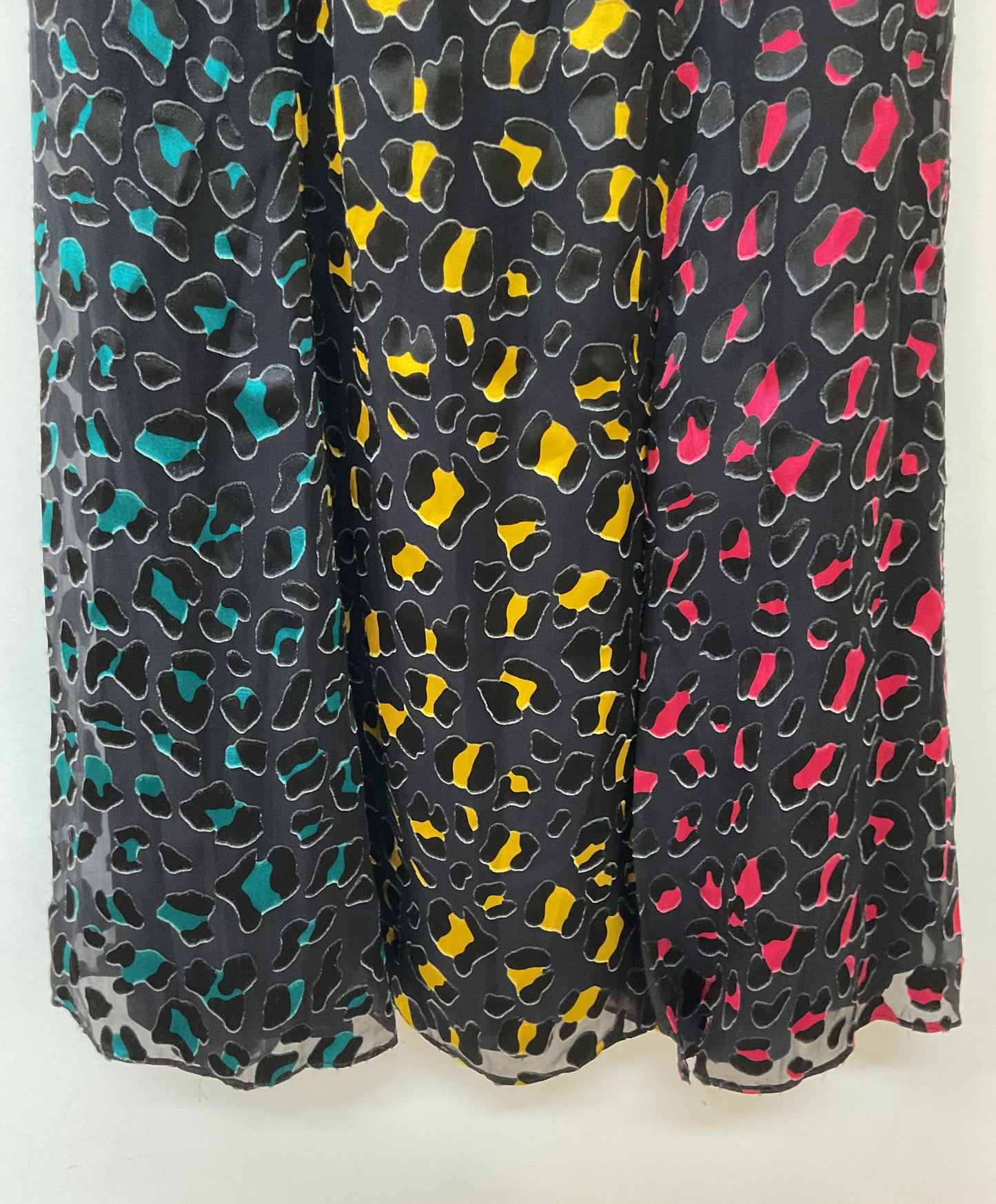 Alice + Olivia Janessa Multi-Color Cheetah Print High Slit Skirt Size 0