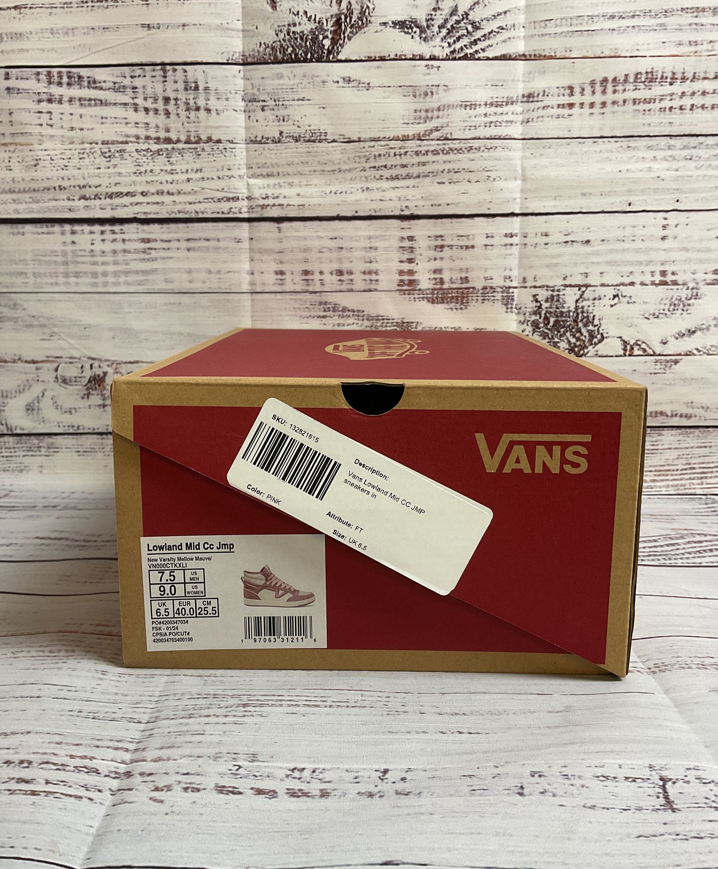 NIB VANS Lowland Mid Cc JMP Pink High Top Athletic Shoe Women 9