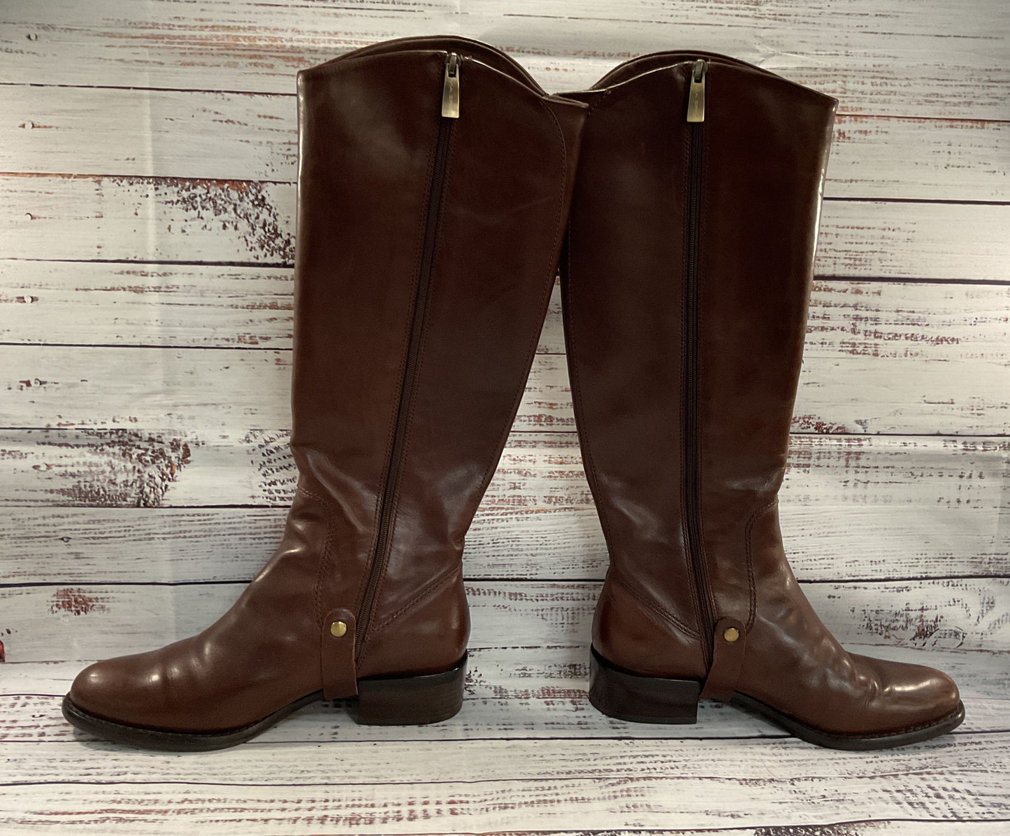 Via Spiga Women's Brown Leather Knee High Boots Size 5.5
