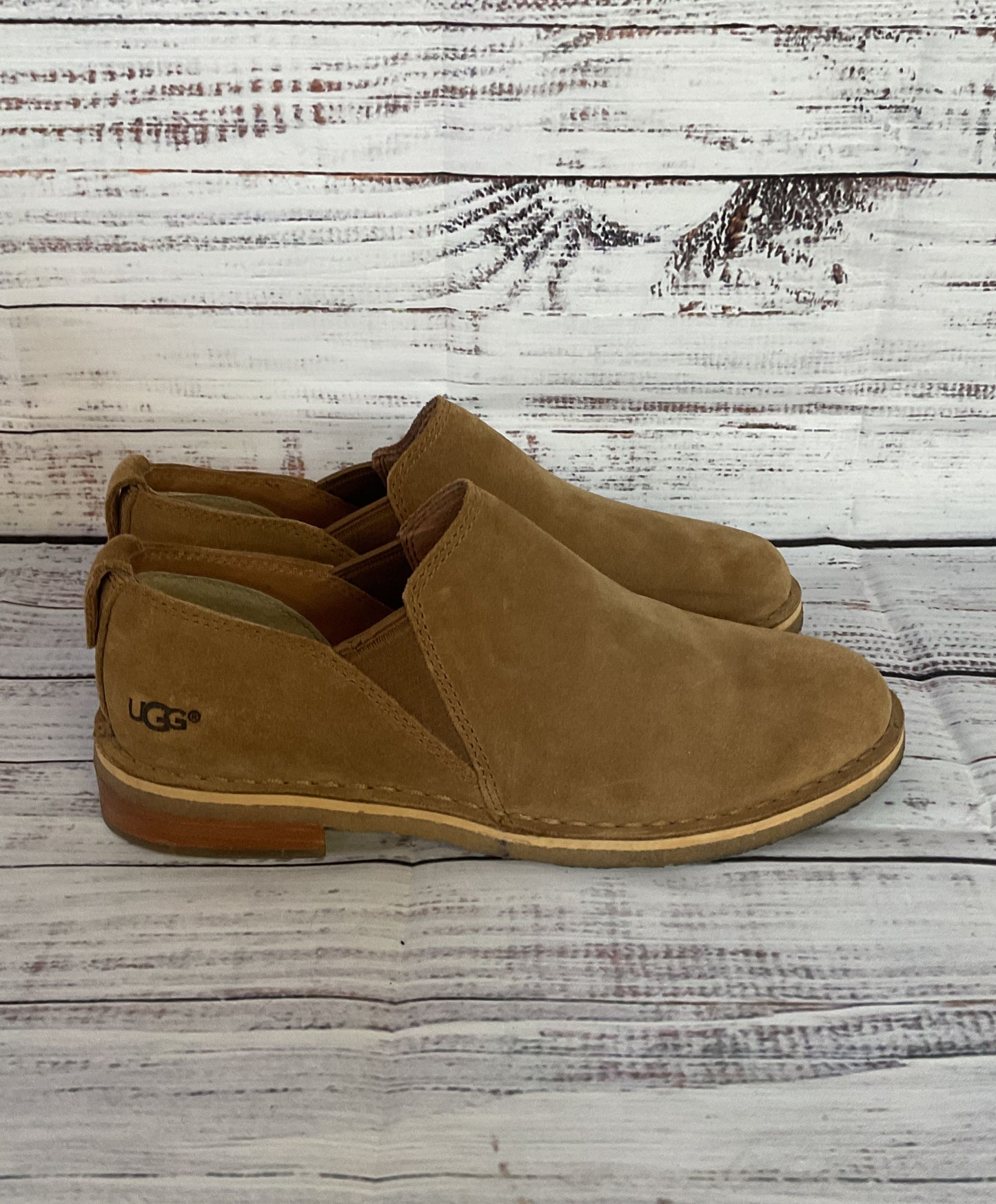 UGG Suede Leather Camellia Slip On Loafers Brown 5.5