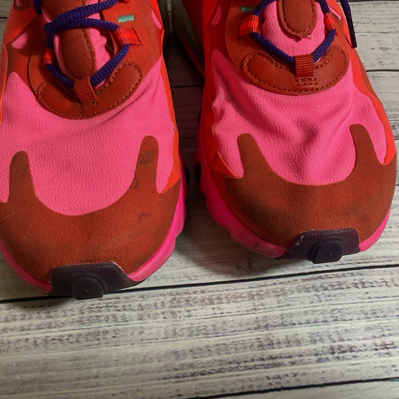 NIKE Air Max 270 React AT6174-600 Mystic Red Pink Blast Women's Shoes- SZ 9.5