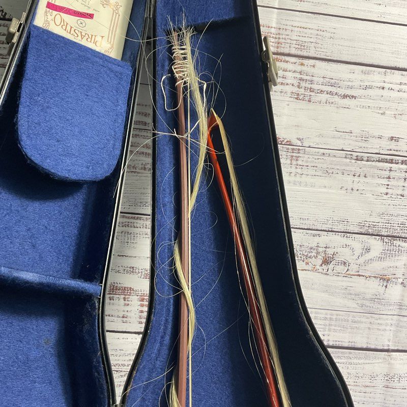 VTG 1981 Karl Hofner Bubenreuth Violin Fiddle in Hard Case w/ 2 Damaged Bows