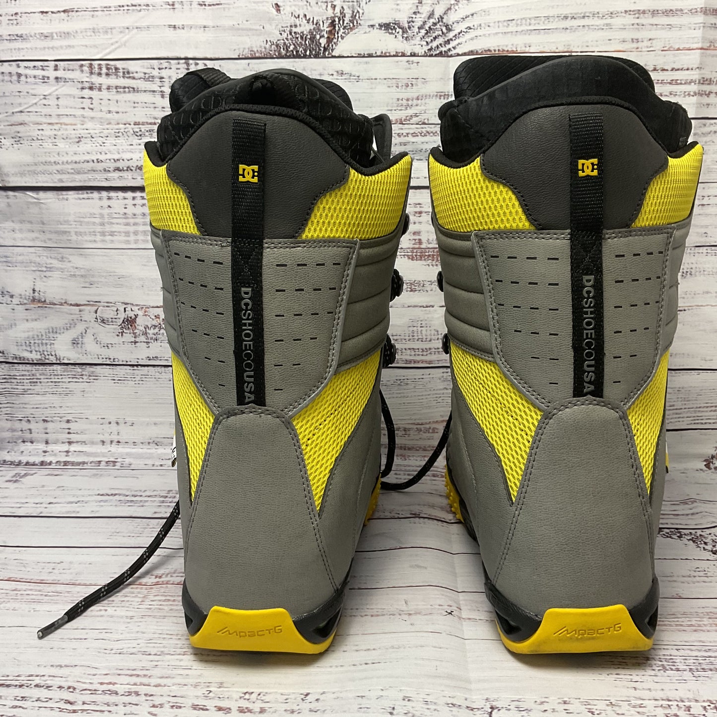 DC Scendent 2017 Gray Yellow Snowboard Binding Boots Size 9