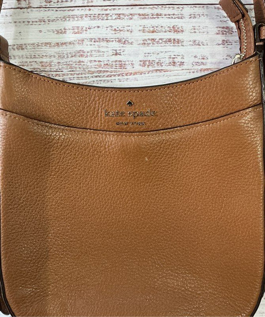 Women's Kate Spade Brown Pebbled Leather Leila North Crossbody Bag