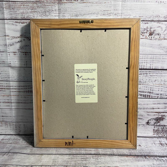 VTG. 2000 Brian Andreas Story People Great Game Signed Print 16" Framed