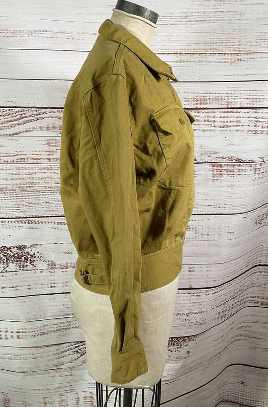 Deus Ex Machina Cropped Paloma Jacket Ecru Olive Large