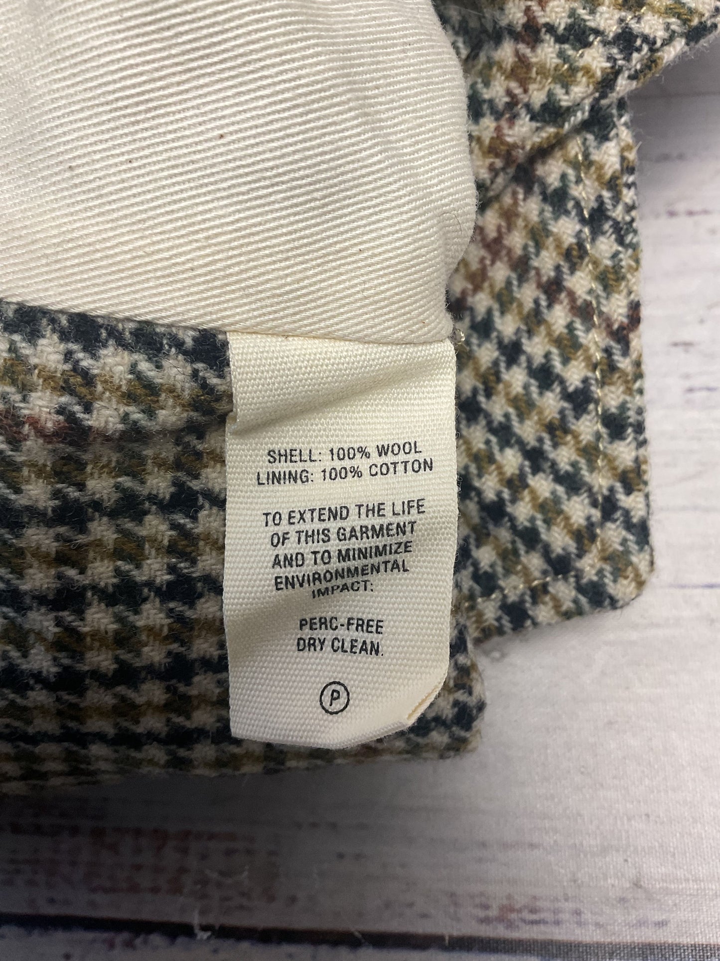 Alex Mill Jason Brown Wool Tweed Houndstooth Vest - Size M