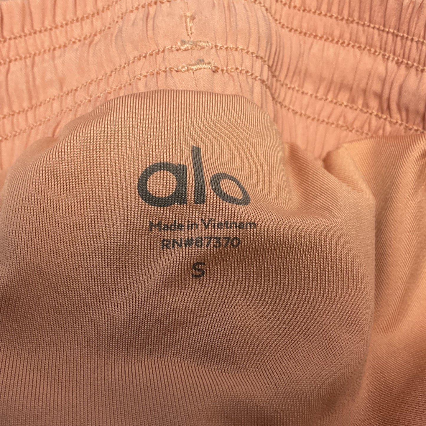 Alo Yoga Alumni Salmon Pink Nylon Shorts - Size S