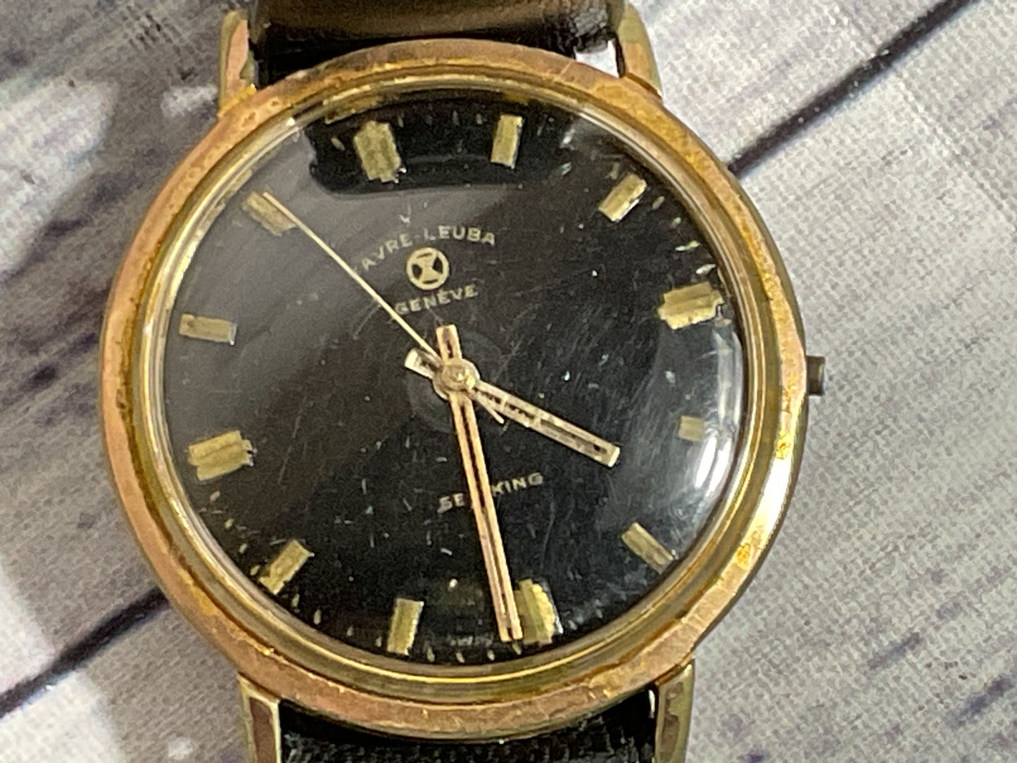 VTG. FAVRE-LEUBA Gold Plated Winding Watch (MISSING CROWN)