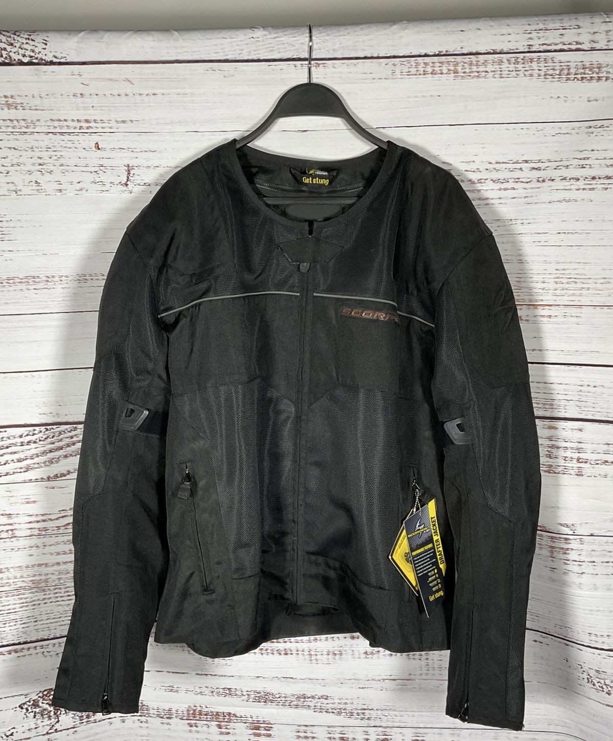 NWT Scorpion Black Exo Skeletal Protection Motorcycle Jacket - Size XXL