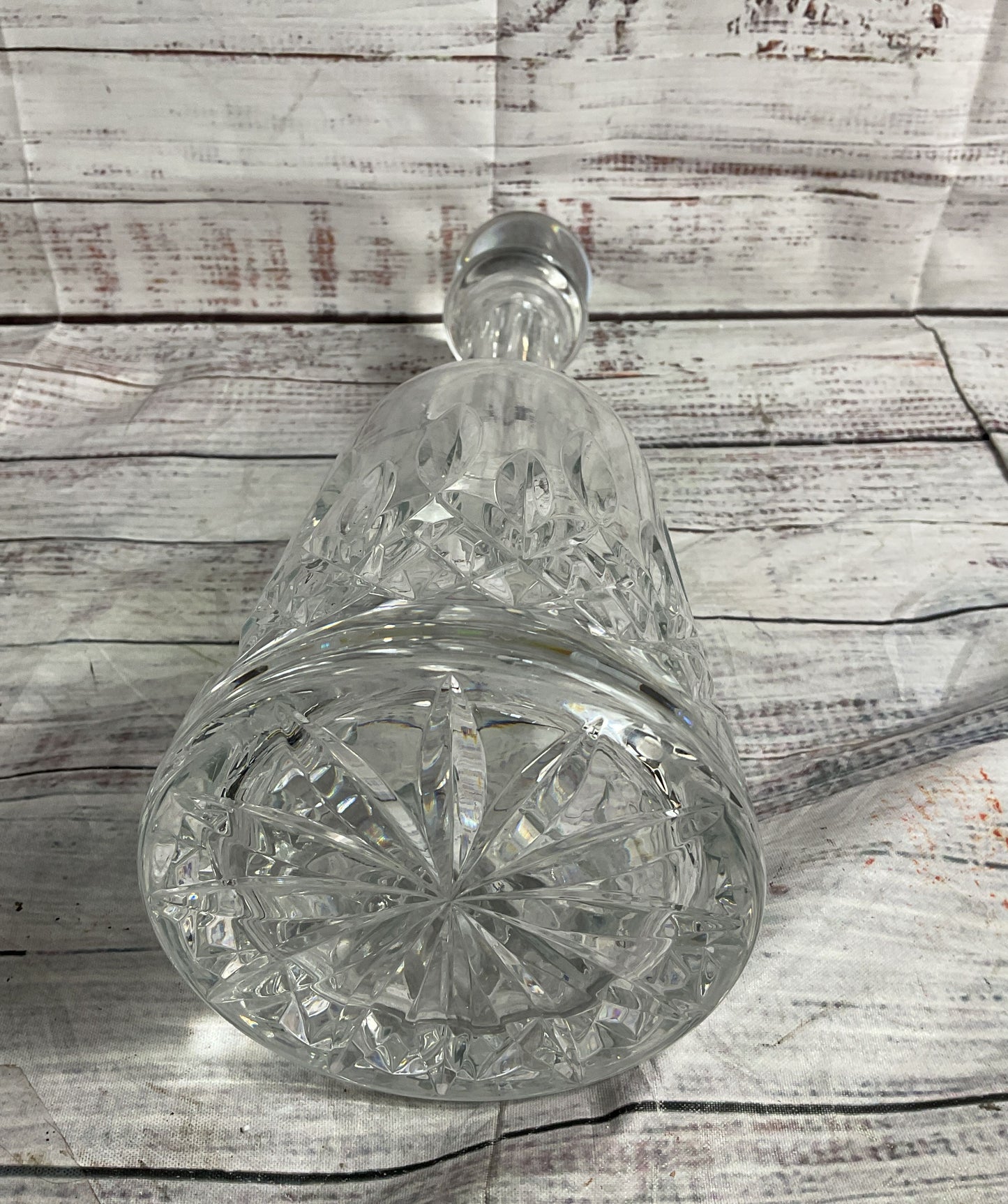 Modern Carved Glass Crystal Decanter Clear
