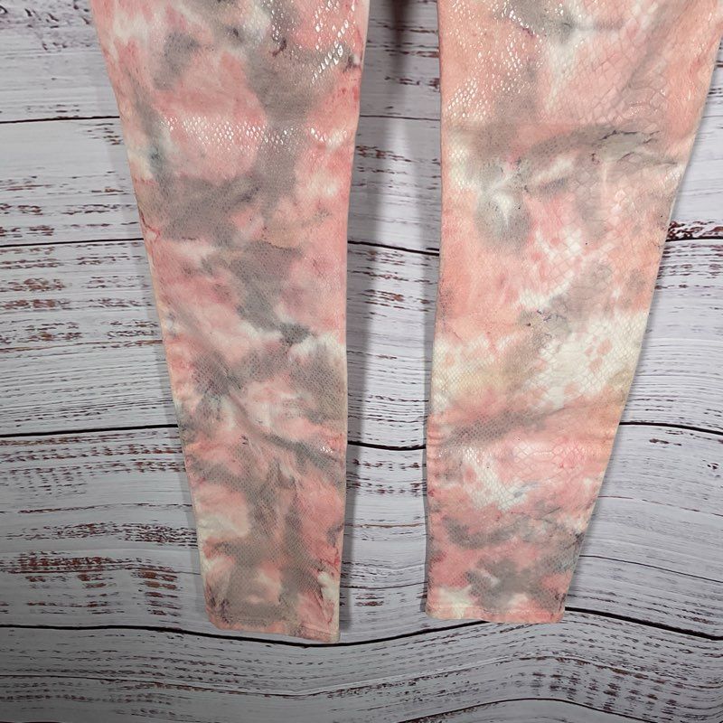 Robin's Jean Y2K Indie Sleaze Pink Tie Dye Snakeskin Denim Pants - Size 26