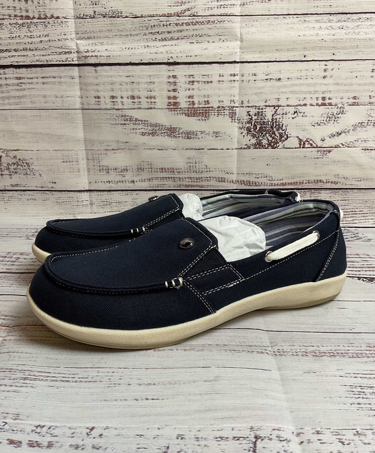 Walk Hero Navy Blue Slip-On Casual Shoe Comfort and Support Women 10