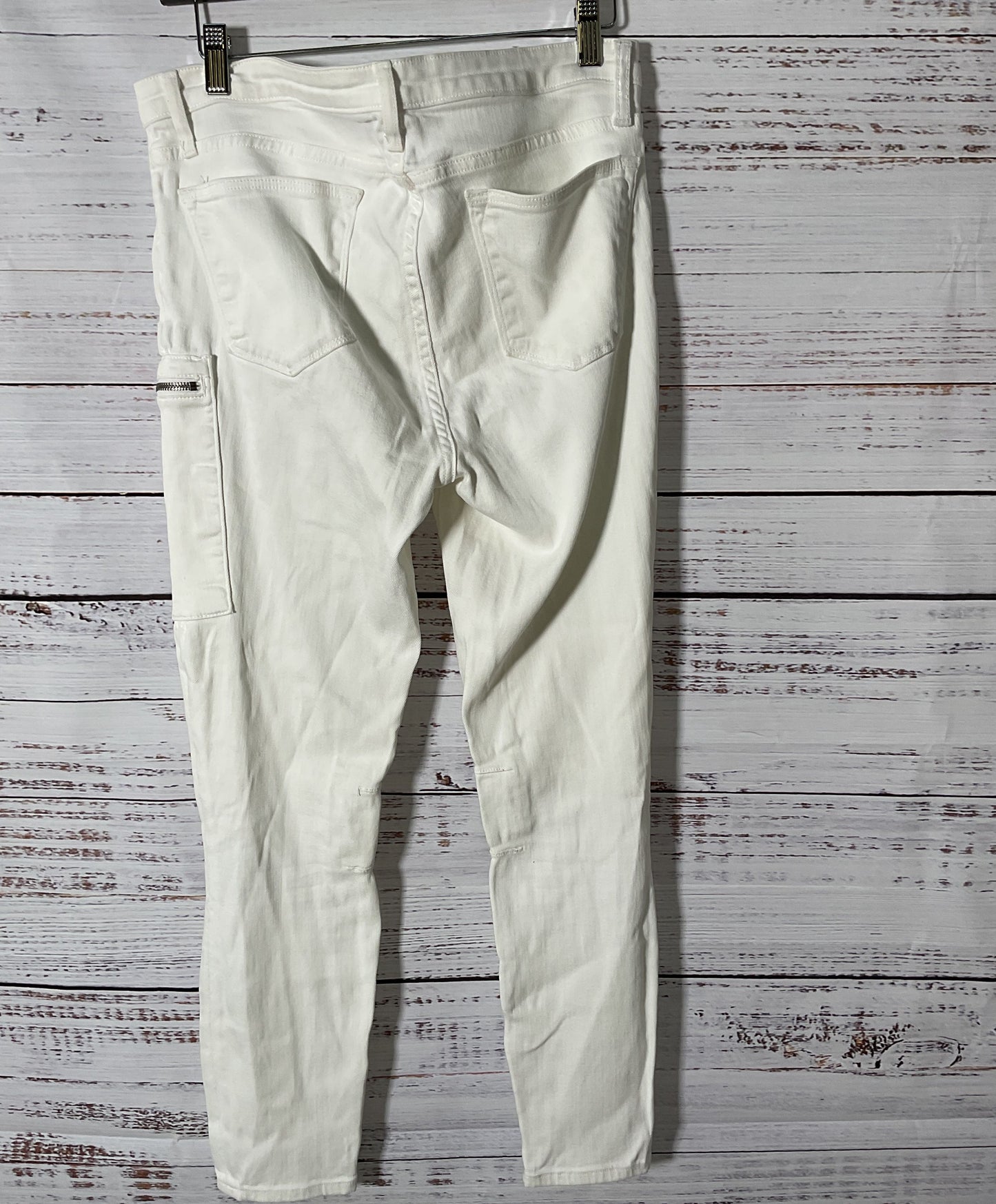 Women's Helmut Lang White Jeans with zippers at ankle Size 30