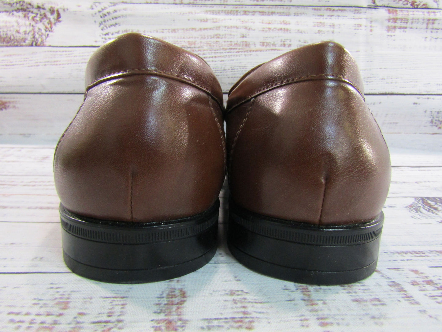 Madden NYC Men's Brown Faux Leather Loafers Size 10