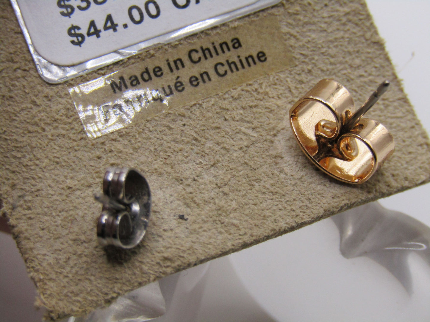 Anthropologie Baubles Bijous Glass Heart Stud Earrings