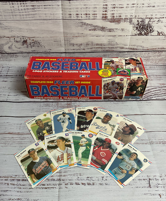 Vintage Complete FLEER 1988 Baseball Trading Card Set Sold AS IS
