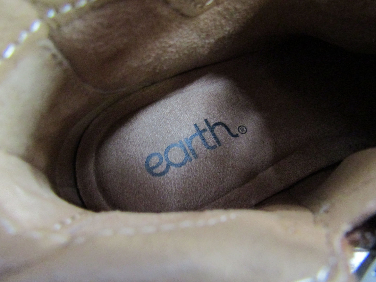 Earth Nadya Women's Brown Leather Ruched Ankle Boots Size 5