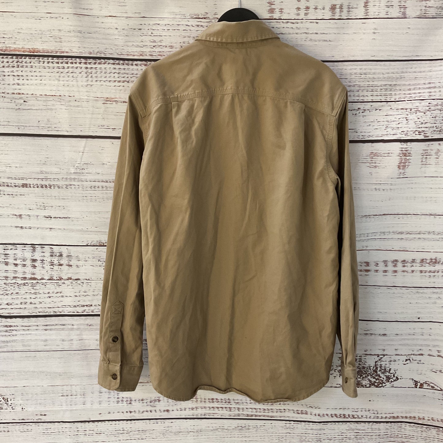 Carhartt Rugged Flex Beige Long Sleeve Button Down Shirt - Size M