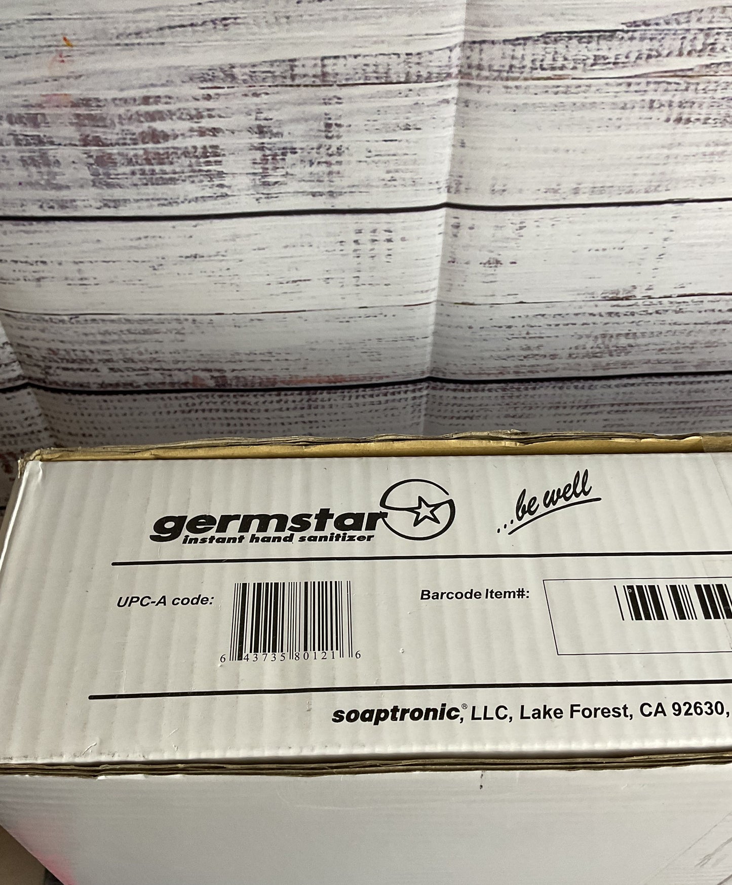 Germstar White Instant Hand Sanitizer Floor Stand Model 80121