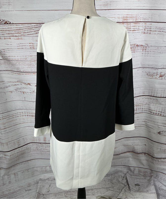 Women's Kate Spade White & Black Color Block Dress Size 6 AS IS