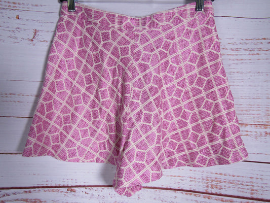 Alexis Valley Women's Pink Geometric Print Skort Size M