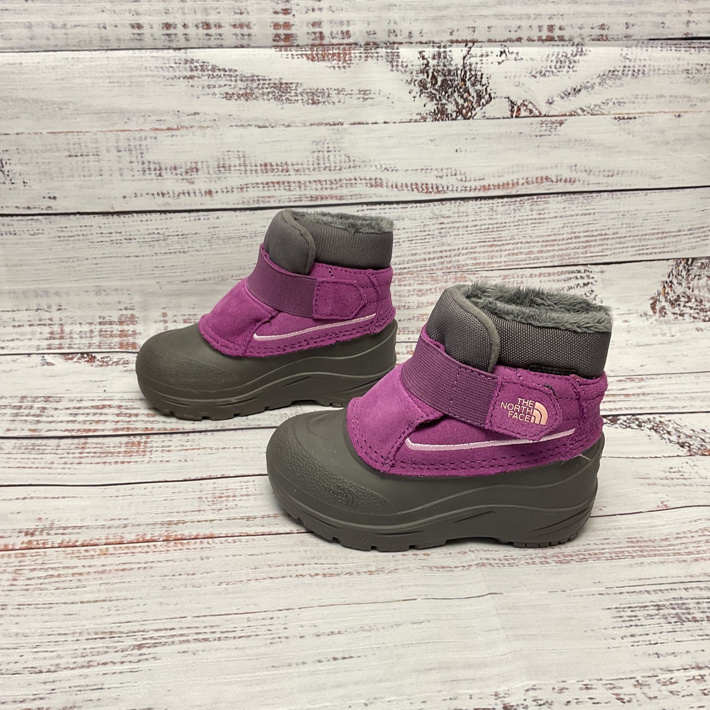 North Face Alpenglow Purple Waterproof Snow Boot Toddler Kids Size 8