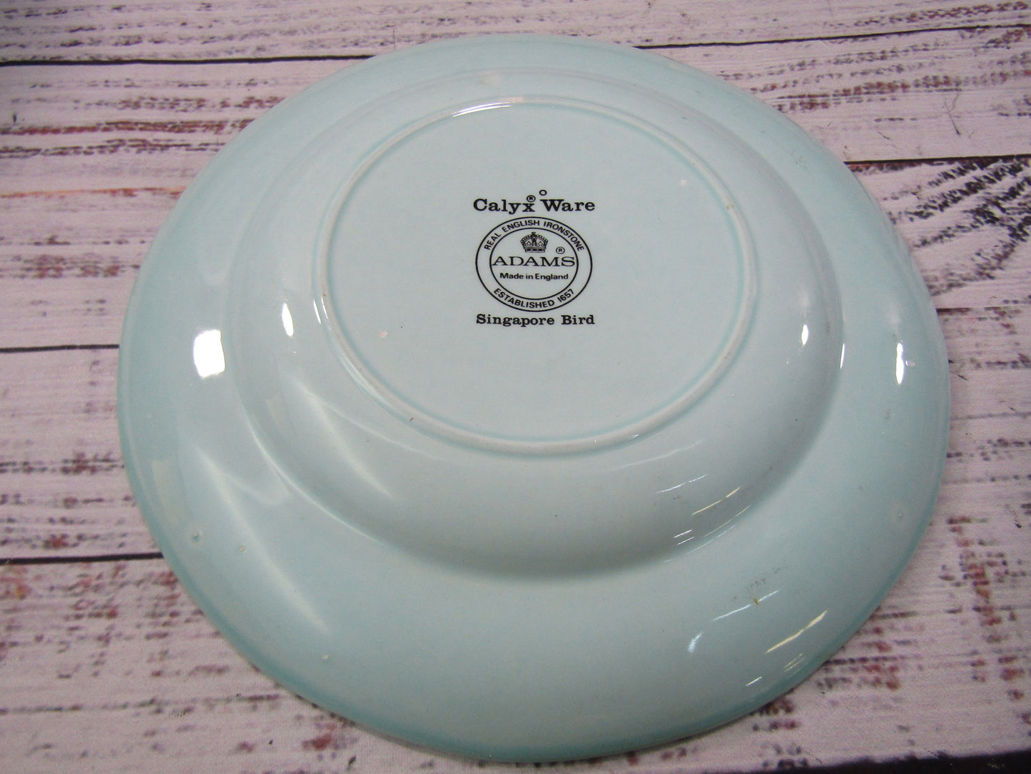 Adams Singapore Bird 6 Dessert Plates & 2 Salad Plates Made in England
