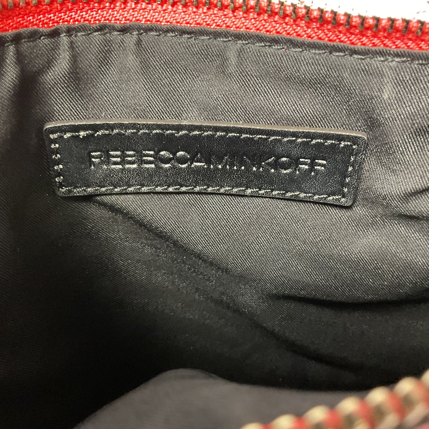 Rebecca Minkoff Moto Jon Red Leather Crossbody Bag Purse