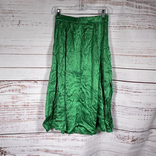 Raquel Allegra Green Rayon Button Front Skirt - Size 0 New