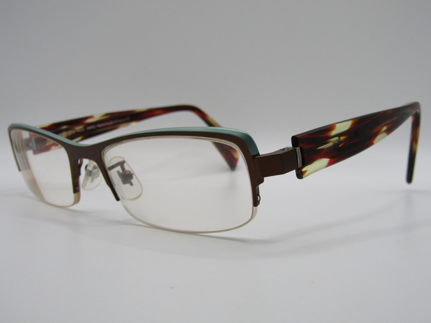 Face A Face Loris Women's Half-Rim Rectangular Eyeglasses Frame Made in France