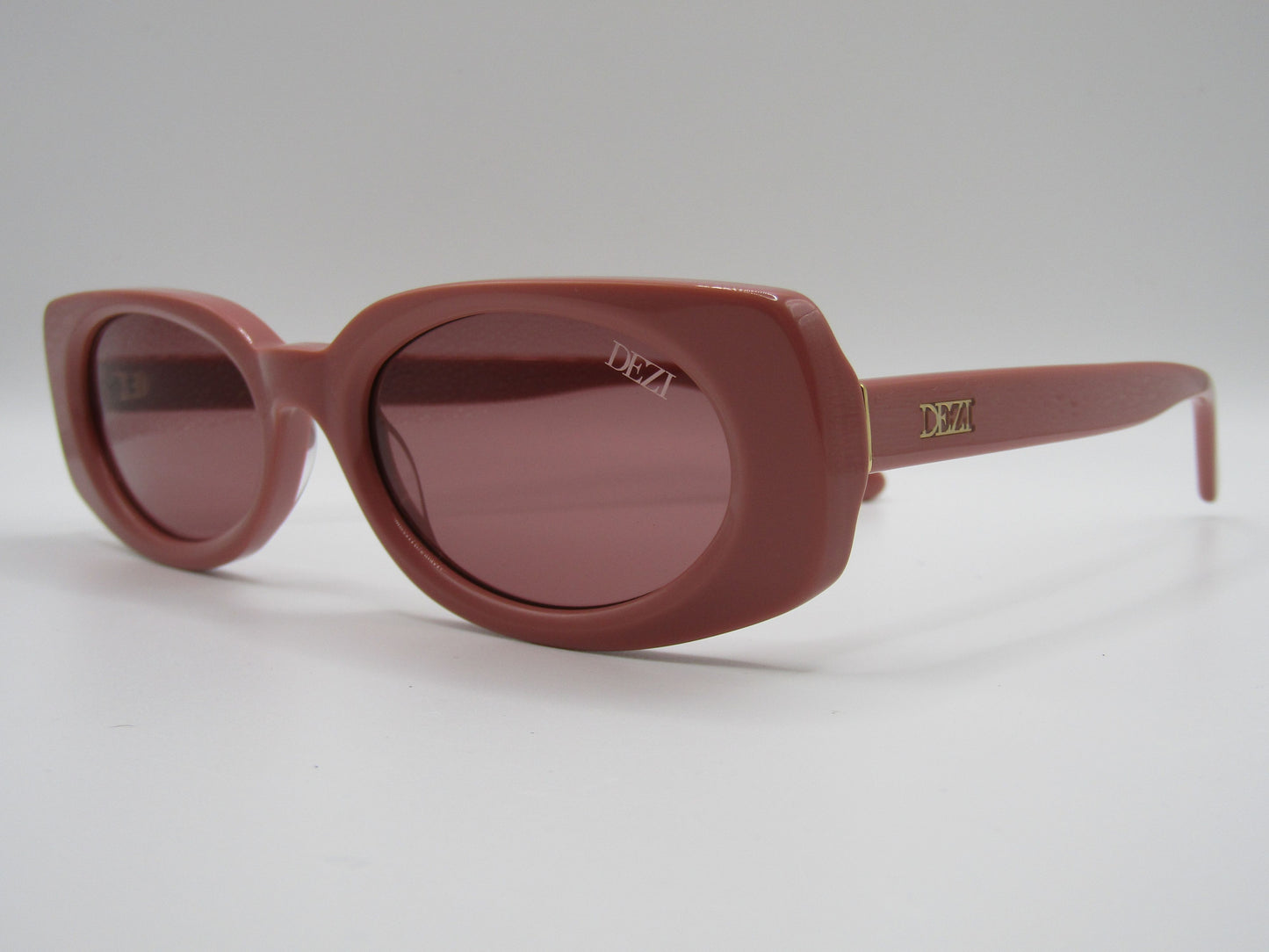 Dezi Booked Women's Taupe Pink Acetate Oval Sunglasses