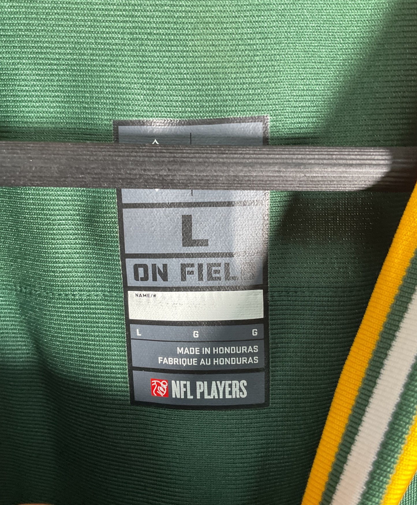 Nike On Field Green Bay Packers Rodgers Jersey Size L