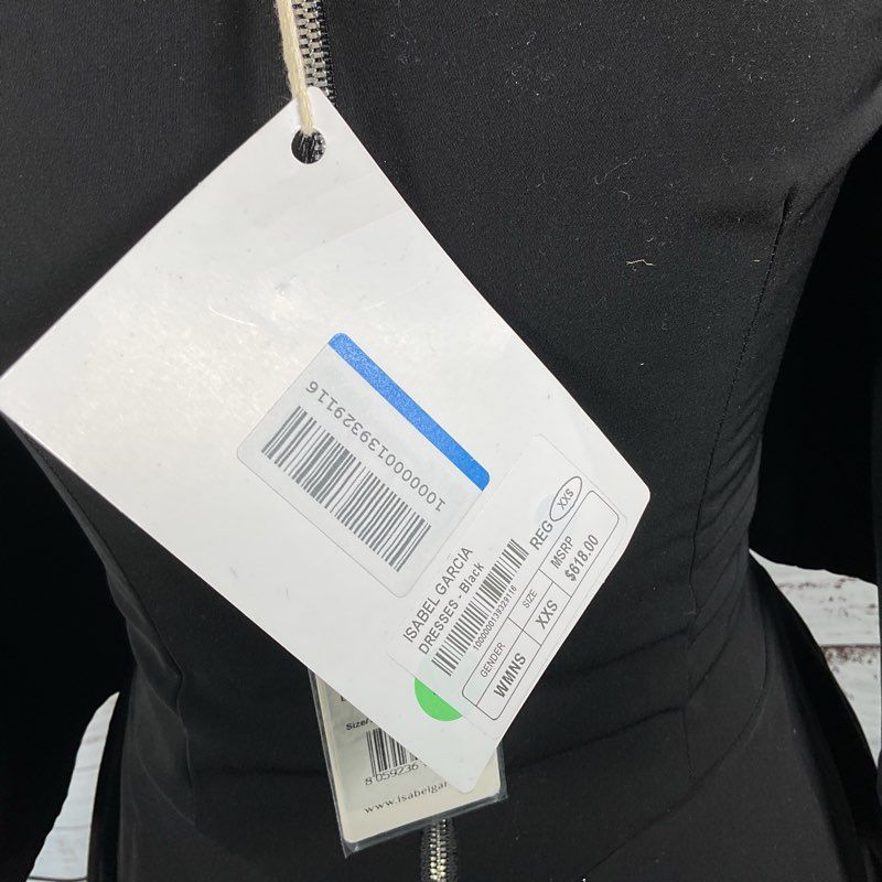 NWT ISABEL GARCIA Women's Black Flowy Sleeves Dress- SZ 0