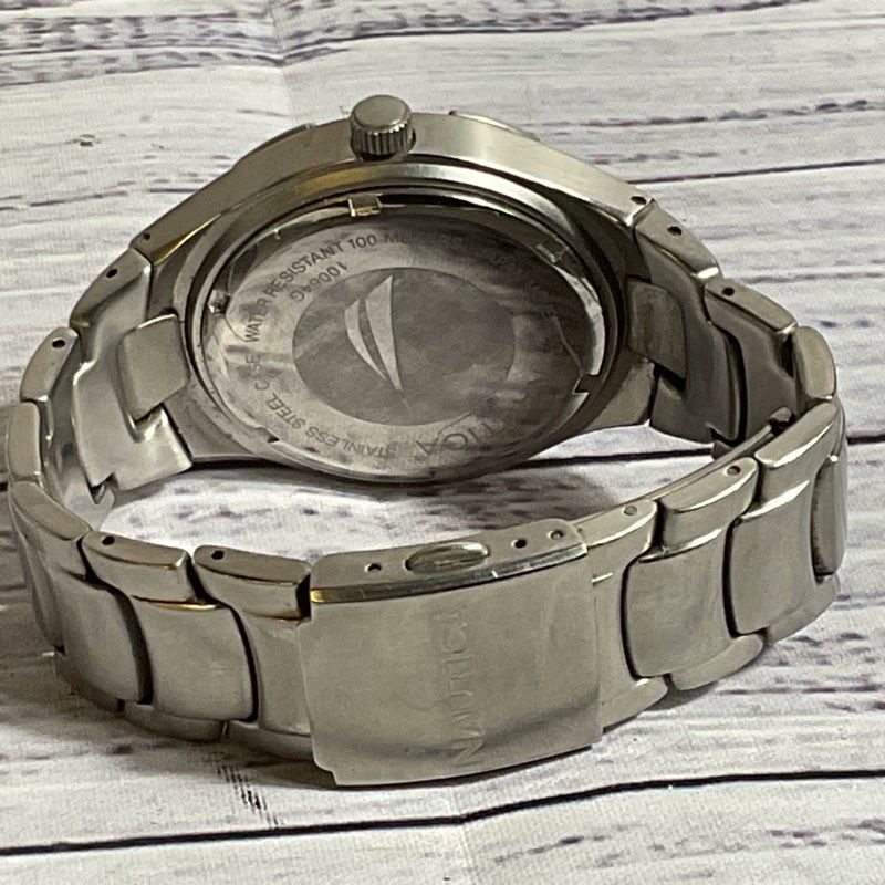 NAUTICA 10064G Stainless Steel Chronograph 100m Men's Watch- 6.25"