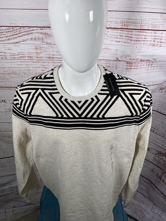 NEW Sean John Heather Grey & Black Top Pattern Pullover Long Sleeve Size 3XL