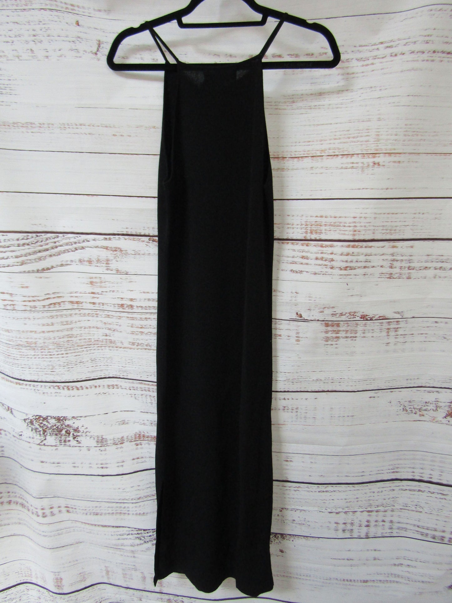 Mango Women's Black Knit Spaghetti Strap Sleeve Dress Size M
