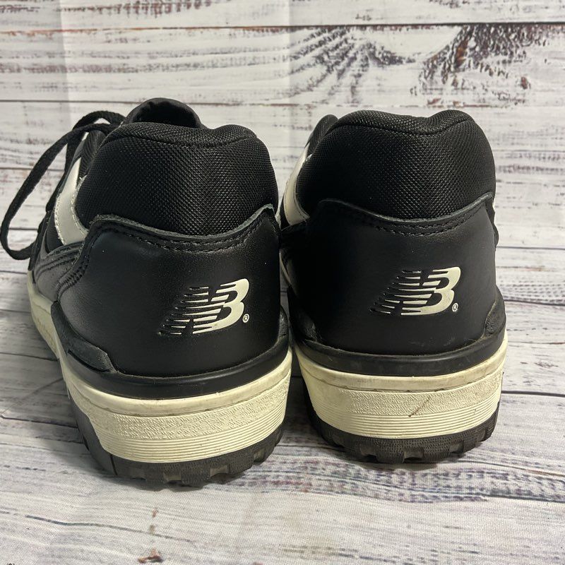 New Balance 550 Low Top Black and White Leather Sneakers Men's 8.5
