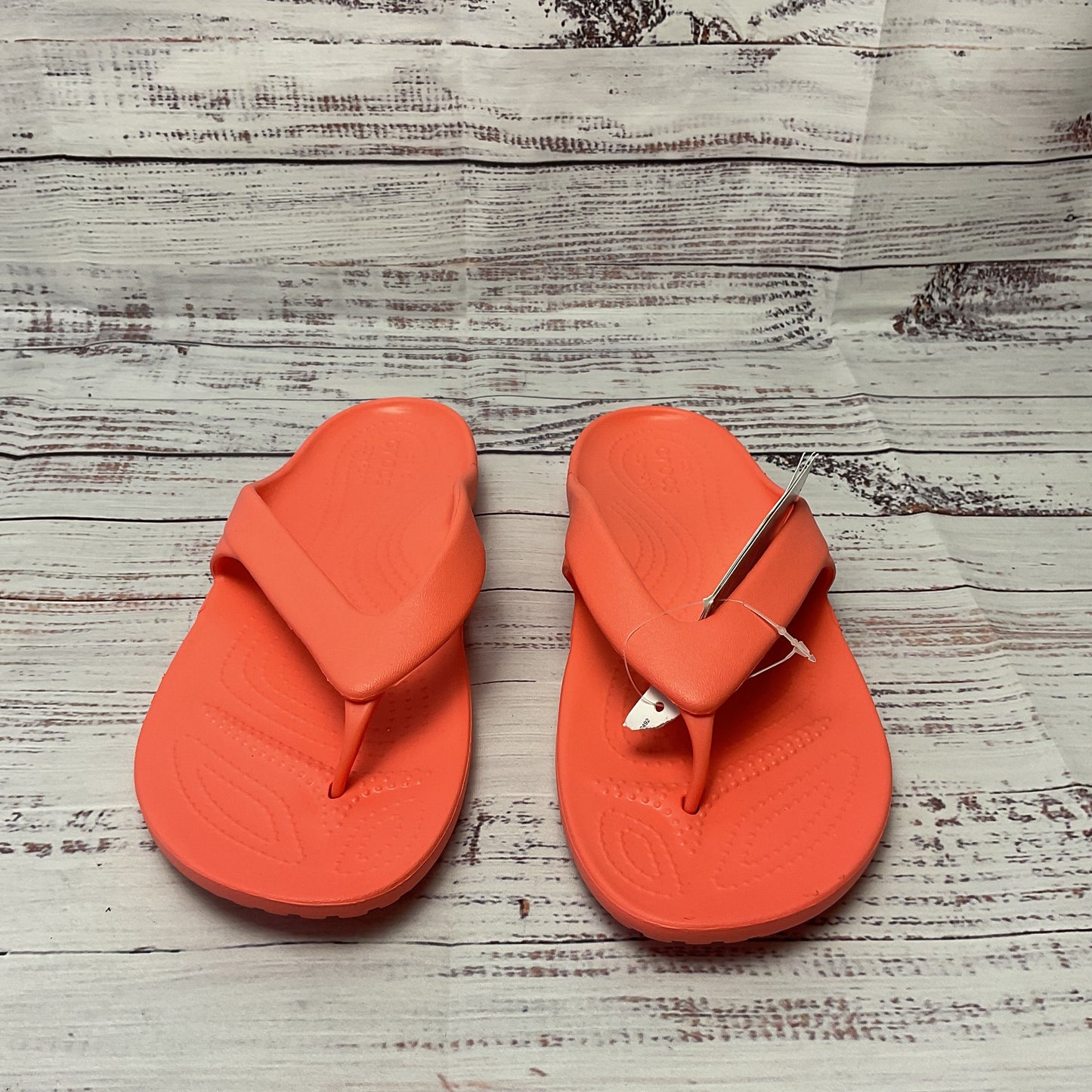 Crocs Iconic Comfort Kadee II Salmon Pink Flip Flop Sandal Women 10 New W/ Tag