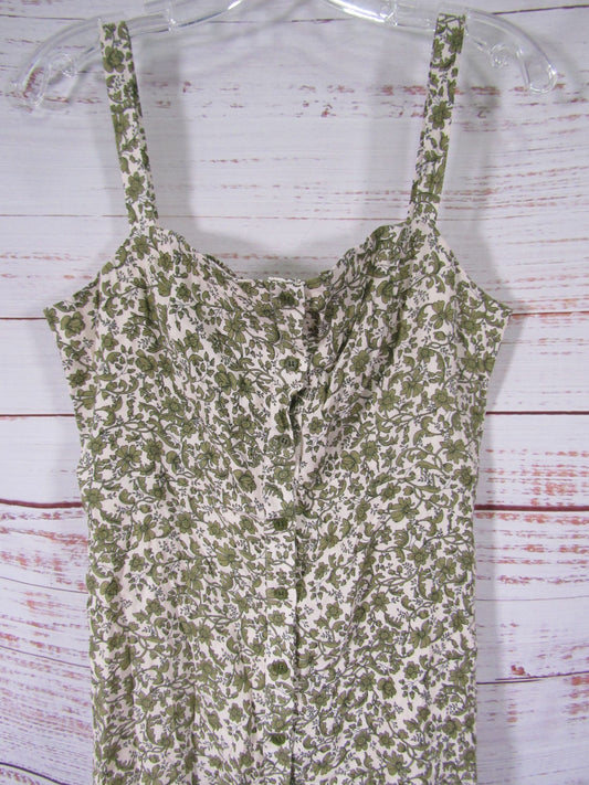 O.P.T Women's Green Floral Sleeveless Dress Size XL
